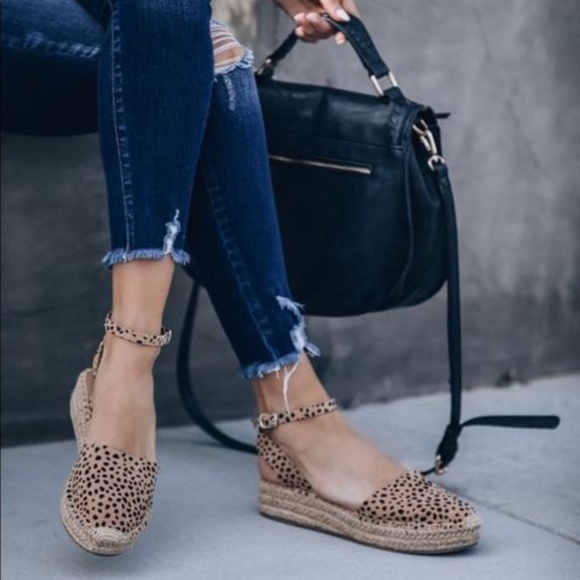 Shoes - FINAL - HILLARY Espadrille Wedge - cheetah…